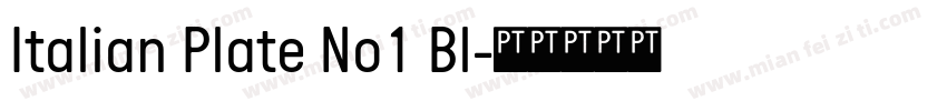 Italian Plate No1 Bl字体转换